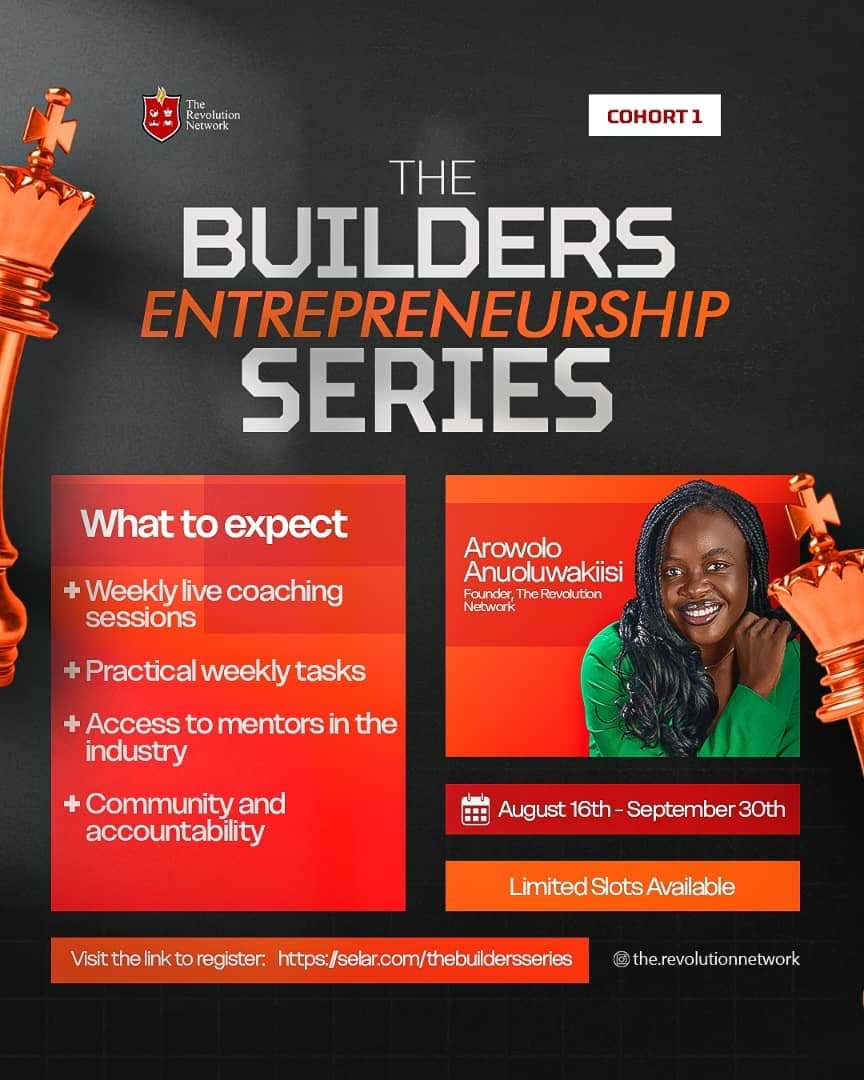 The Builder's Series Entrepreneurship Cohort promotional flyer